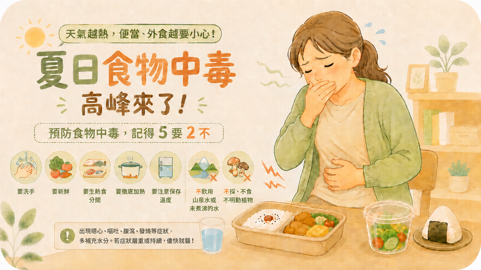 【🌞天氣越熱,便當、外食越要小心!夏日食物中毒高峰來了】